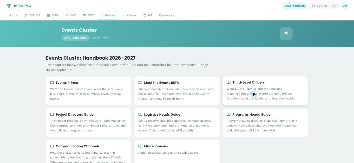 MISA Project Management, additional view 1